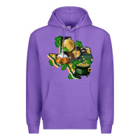 Purple texas map st patricks day Premium Hoodie - FaDigitalArtStudio