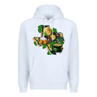 White texas map st patricks day Premium Hoodie - FaDigitalArtStudio