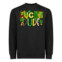 Black Lucky dude  St. Patrick's Day Heavyweight Sweatshirt - CowGirlArtShop