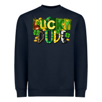 Navy Lucky dude  St. Patrick's Day Heavyweight Sweatshirt - CowGirlArtShop