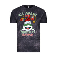 Cloud Black All I Want For Christmas Is A Shark Vintage Tee - Bettercallsaul