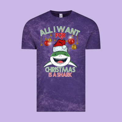 All I Want For Christmas Is A Shark Vintage Tee Designed By Bettercallsaul