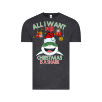 Vintage Black All I Want For Christmas Is A Shark Vintage Tee - Bettercallsaul