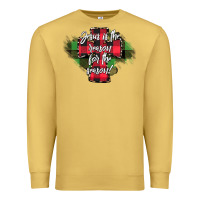 Antique Gold Jesus is the Reason For The Season Premium Sweatshirt - CowhideDigitalArt