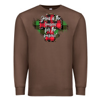 Chestnut Jesus is the Reason For The Season Premium Sweatshirt - CowhideDigitalArt