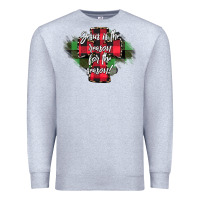 Heather Grey Jesus is the Reason For The Season Premium Sweatshirt - CowhideDigitalArt