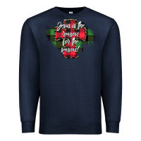 Navy Jesus is the Reason For The Season Premium Sweatshirt - CowhideDigitalArt