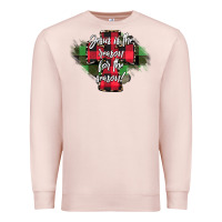 Pale Pink Jesus is the Reason For The Season Premium Sweatshirt - CowhideDigitalArt