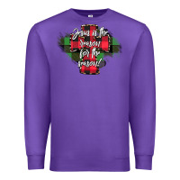 Purple Jesus is the Reason For The Season Premium Sweatshirt - CowhideDigitalArt
