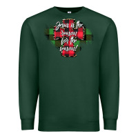 Sports Green Jesus is the Reason For The Season Premium Sweatshirt - CowhideDigitalArt