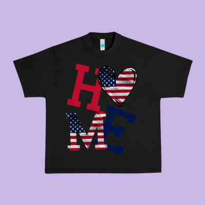 American Flag Home Urban Heavy Tee Designed By Bettercallsaul