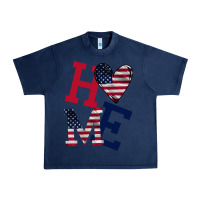 Navy American Flag Home Urban Heavy Tee - Bettercallsaul