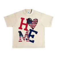 Sandshell American Flag Home Urban Heavy Tee - Bettercallsaul
