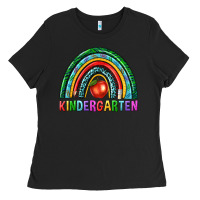 Black rainbow kindergarten Ladies Tee - NancyCooperArtShop