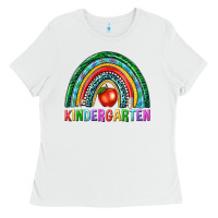 White rainbow kindergarten Ladies Tee - NancyCooperArtShop