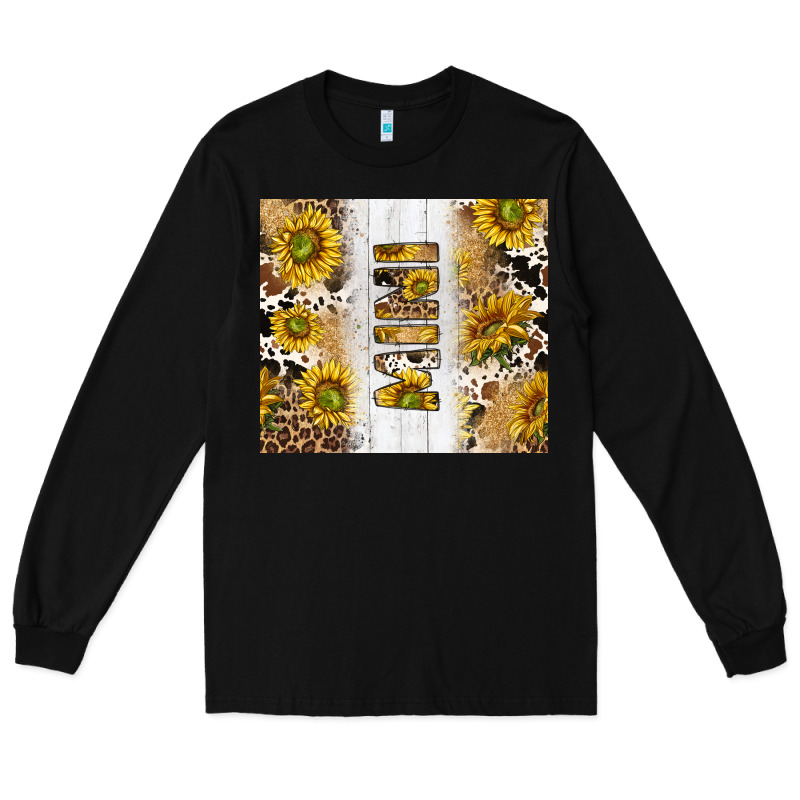 Western Mother's Day Mini With Cowhide And Sunflowers Tumbler Tbs Long Sleeve Tee by TumblerDesignByShophia | Teevron