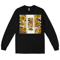 Black western mother's day mini with cowhide and sunflowers tumbler tbs Long Sleeve Tee - TumblerDesignByShophia