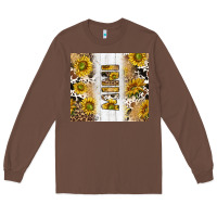Chestnut western mother's day mini with cowhide and sunflowers tumbler tbs Long Sleeve Tee - TumblerDesignByShophia