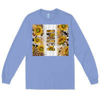 Colony Blue western mother's day mini with cowhide and sunflowers tumbler tbs Long Sleeve Tee - TumblerDesignByShophia