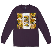 Plum western mother's day mini with cowhide and sunflowers tumbler tbs Long Sleeve Tee - TumblerDesignByShophia