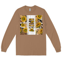 Toasted Coconut western mother's day mini with cowhide and sunflowers tumbler tbs Long Sleeve Tee - TumblerDesignByShophia