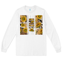 White western mother's day mini with cowhide and sunflowers tumbler tbs Long Sleeve Tee - TumblerDesignByShophia