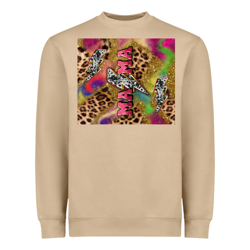 Colorful Leopard Lightning Bolt Tumbler Mother's Heavyweight Sweatshirt by HowdyJamesFarm | Teevron