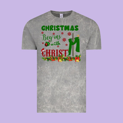 Christmas Begins With Christ Vintage Tee Designed By Bettercallsaul