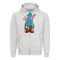 Dove Grey Easter Wicker Basket Gnome Zipper Hoodie - BundleAndBundleShop