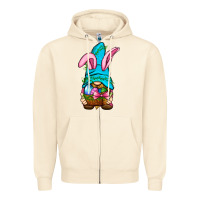 Sandshell Easter Wicker Basket Gnome Zipper Hoodie - BundleAndBundleShop