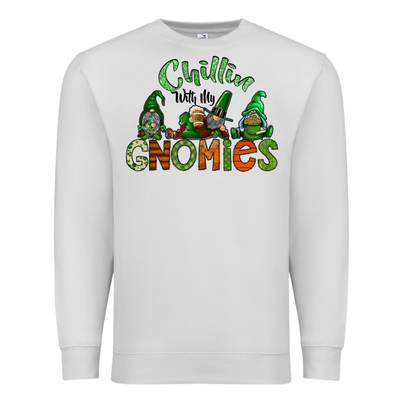 St Patricks Day Gnomes Premium Sweatshirt by CowhideDigitalArt | Teevron