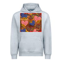Heather Grey america heart Urban Hoodie - Artiststas