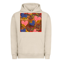 Pigment French Oak america heart Urban Hoodie - Artiststas