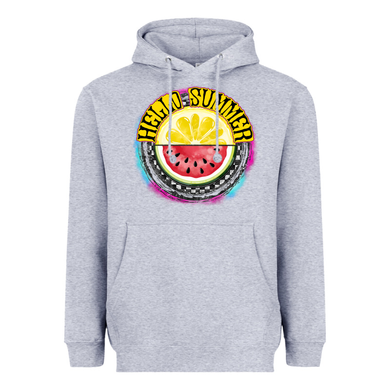 Hello Summer Heavyweight Hoodie by CowhideDigitalArt | Teevron