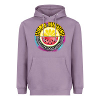 Lavender Hello Summer Heavyweight Hoodie - CowhideDigitalArt