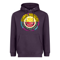 Plum Hello Summer Heavyweight Hoodie - CowhideDigitalArt