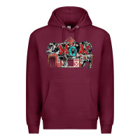 Burgundy Mom cow Mother's Day Premium Hoodie - FaDigitalArtStudio