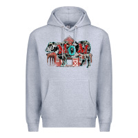 Heather Grey Mom cow Mother's Day Premium Hoodie - FaDigitalArtStudio