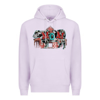 Lilac Mom cow Mother's Day Premium Hoodie - FaDigitalArtStudio
