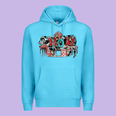 Mom Cow Mother's Day Premium Hoodie Designed By Fadigitalartstudio