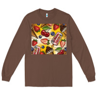 Chestnut summer ice cream with fruits Long Sleeve Tee - TumblerDesignByShophia