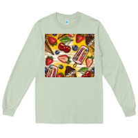 Matcha summer ice cream with fruits Long Sleeve Tee - TumblerDesignByShophia