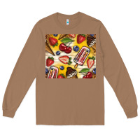 Toasted Coconut summer ice cream with fruits Long Sleeve Tee - TumblerDesignByShophia
