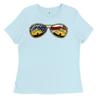 Baby Blue Bus Driver Sunglasses Ladies Tee - Jasminsmagicworld