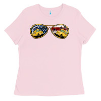 Bubblegum Pink Bus Driver Sunglasses Ladies Tee - Jasminsmagicworld