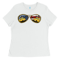 White Bus Driver Sunglasses Ladies Tee - Jasminsmagicworld