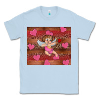 Dusty Blue valentine's day cupid heart Classic Tee - RanaPortraitStore