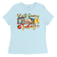 Baby Blue yall gonna learn today Ladies Tee - NancyCooperArtShop