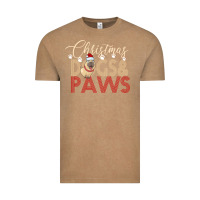 Vintage Coffee Christmas Dogs Paws Vintage Tee - Bettercallsaul