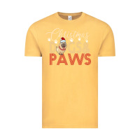 Vintage Mustard Christmas Dogs Paws Vintage Tee - Bettercallsaul